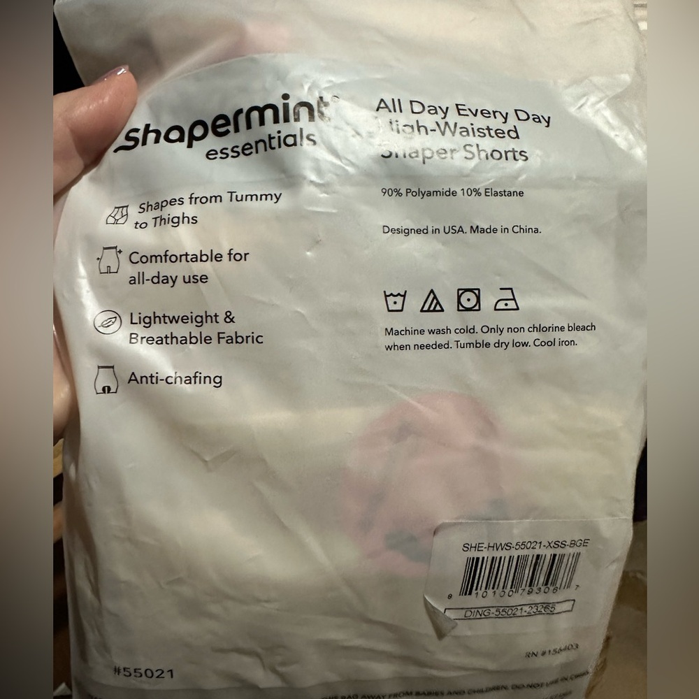 Shapermint Essentials beige All Day Every Day High-Waisted Shaper Shorts XS/S - Picture 3 of 3